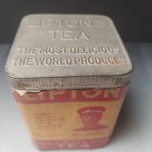 Lipton 40s-50s tin tea cannister, so much charm and character